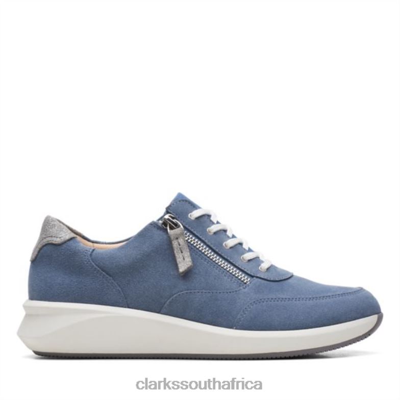 Denim Blue Suede Clarks Un Rio Zip Denim Blue Suede 840405984 Women Clarks Denim Blue Suede