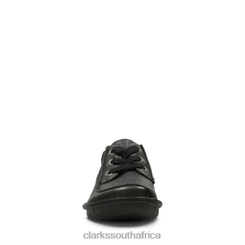 Fun Ny Dream Black Leather Black Leather Clarks 840405062 Women Clarks Black Leather