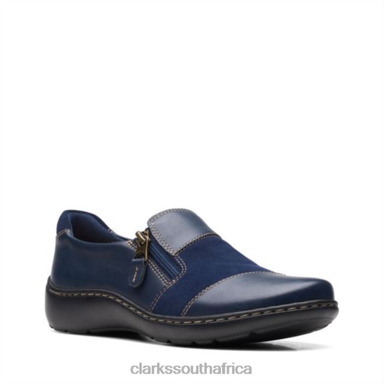 Navy Combination Clarks Cora Harbor Navy Combination 840406251 Women Clarks Navy Combination