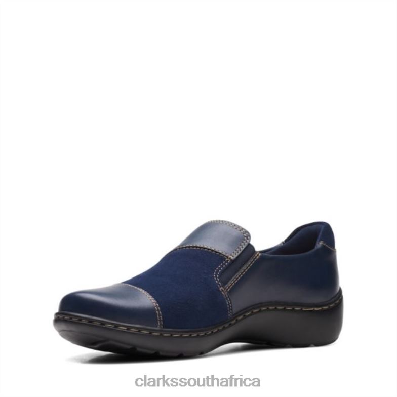 Navy Combination Clarks Cora Harbor Navy Combination 840406251 Women Clarks Navy Combination