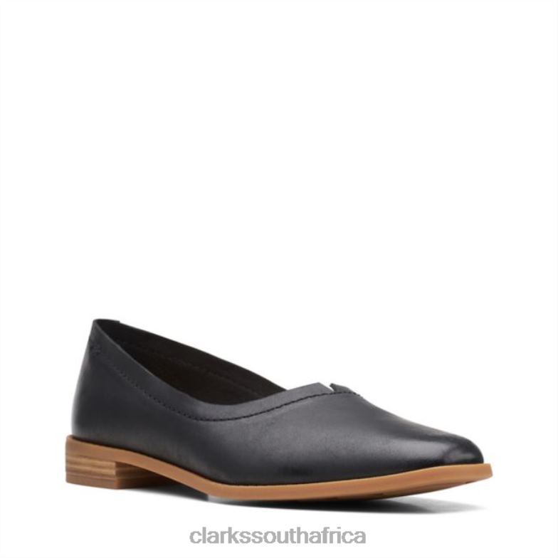 Pure Walk Black Leather Clarks Black Leather 840406111 Women Clarks Black Leather