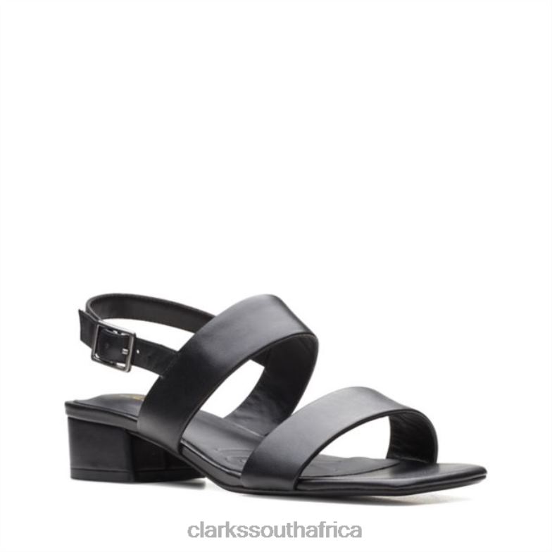 Seren25 Strap Black Leather Black Leather Clarks 840406214 Women Clarks Black Leather