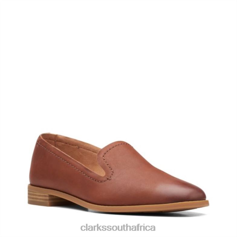 Tan Leather Pure Hall Tan Leather Clarks 840406100 Women Clarks Tan Leather