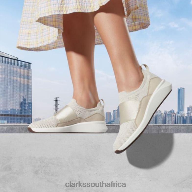 White Knit Clarks Un Rio Knit White Knit 840406216 Women Clarks White Knit