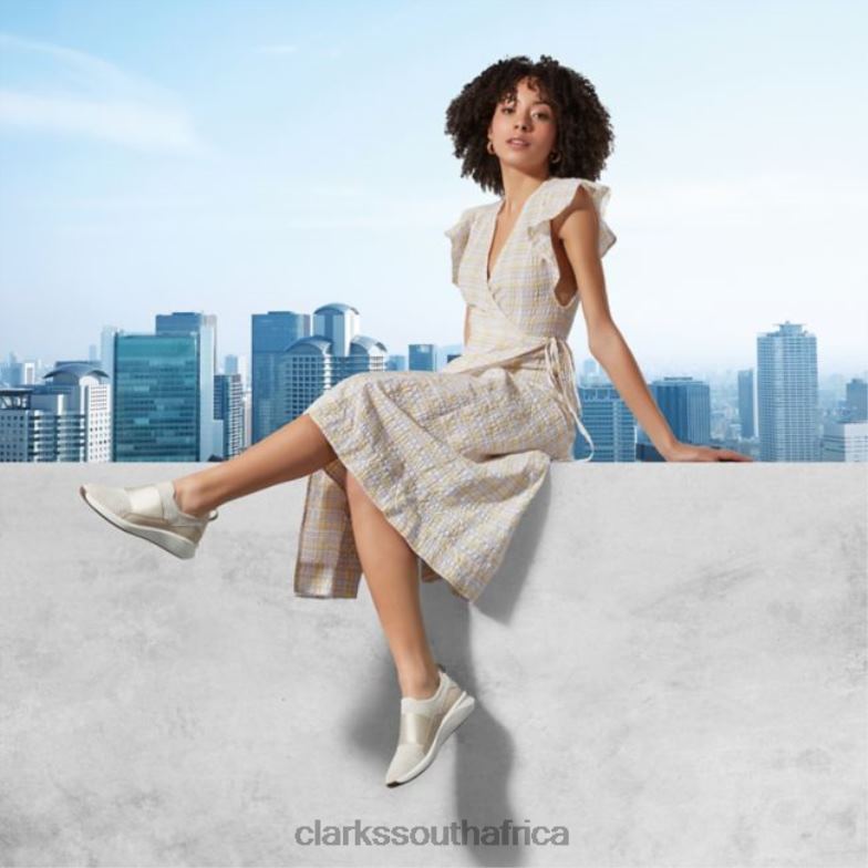 White Knit Clarks Un Rio Knit White Knit 840406216 Women Clarks White Knit